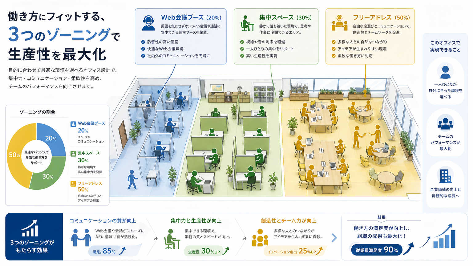 パーテーションによる在宅と拠点の両立実現方法